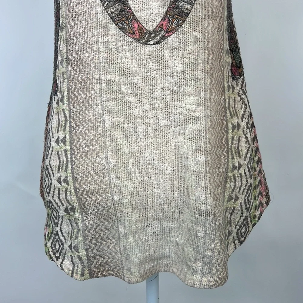 GINGER G from Anthropologie knit tank elephants tan and black S - Picture 5 of 7